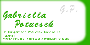 gabriella potucsek business card